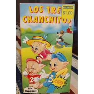 Los Tres Chanchitos En Espanol!  VHS Used Movie VCR Video Tape Cartoon (Spanish)